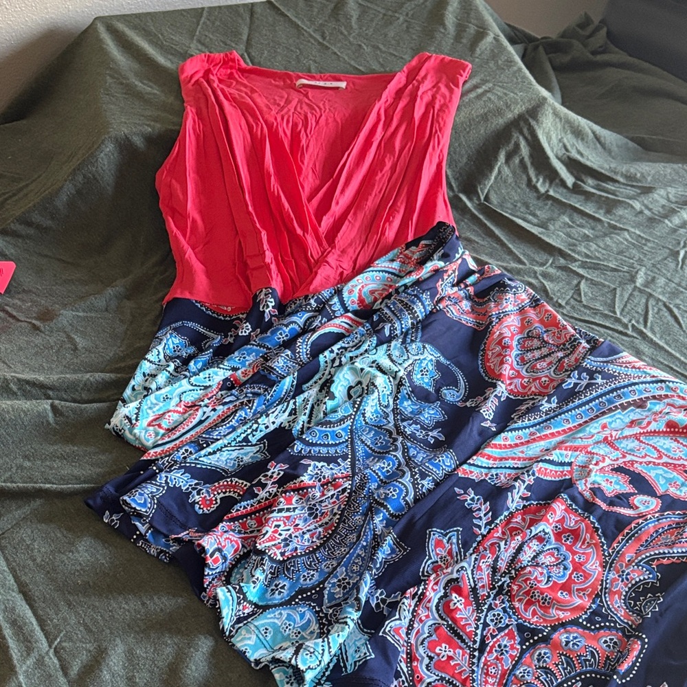 Gilli Bright Pink Top with flowy long skirt maxi dress